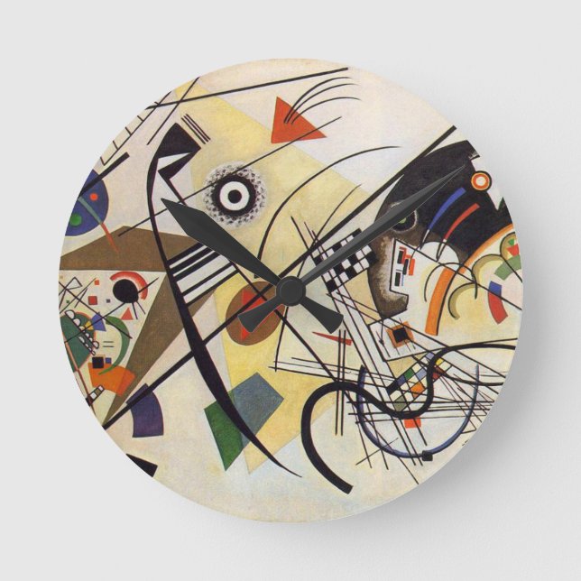 Transverse Line Round Clock (Front)