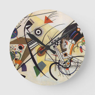 Transverse Line Round Clock