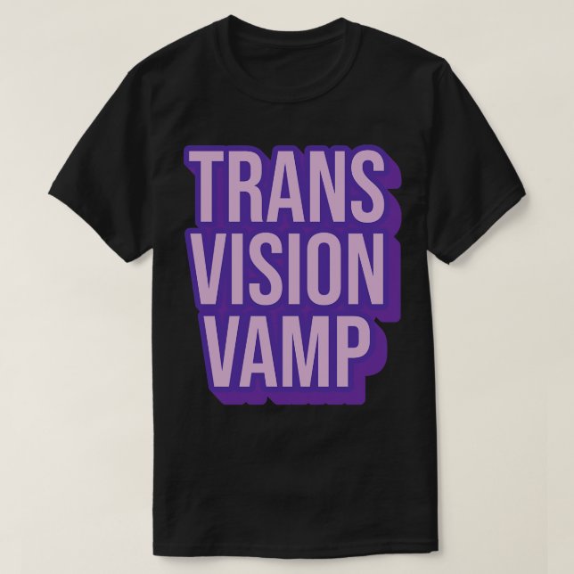 Transvision Vamp 80s Music Typography T-Shirt (Design Front)
