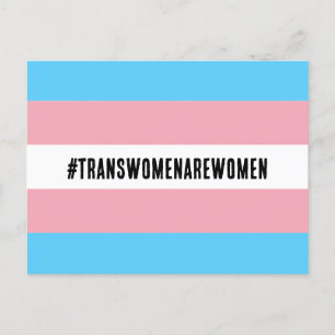 #TRANSWOMENAREWOMEN Flag Postcard