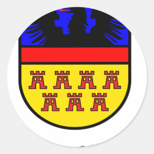 Transylvania coat of arms classic round sticker