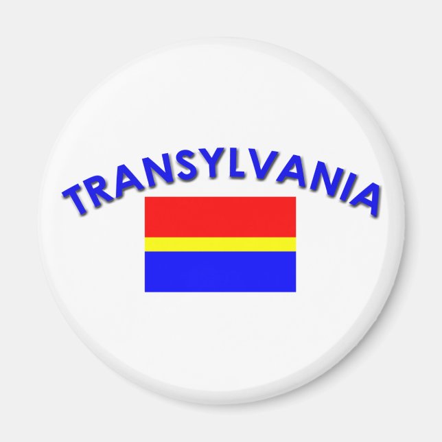 Transylvania Flag (w/inscription) Magnet (Front)