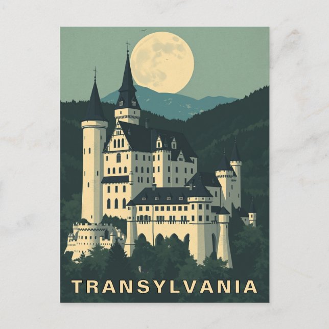 Transylvania Romania Travel Gothic Castle Postcard (Front)
