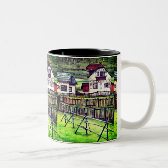 Transylvania, Romania Two-Tone Coffee Mug (Right)