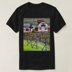 Transylvania Village, Romanian Scenery Painting T-Shirt