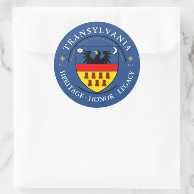 Transylvanian Saxons Crest Classic Round Sticker (Bag)