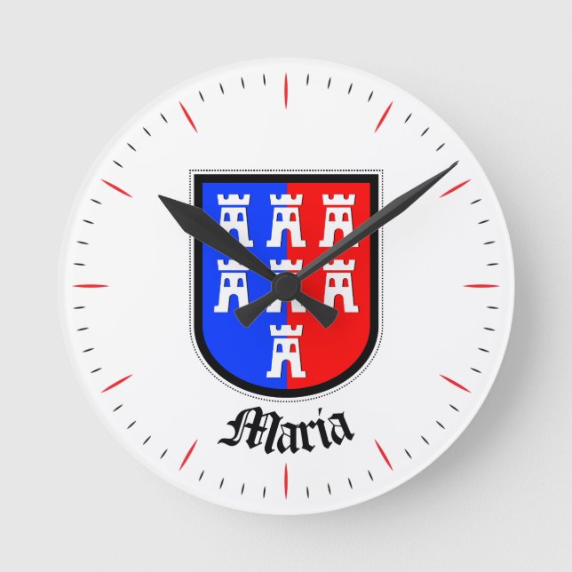 Transylvanian Siebenbürgen Round Clock (Front)