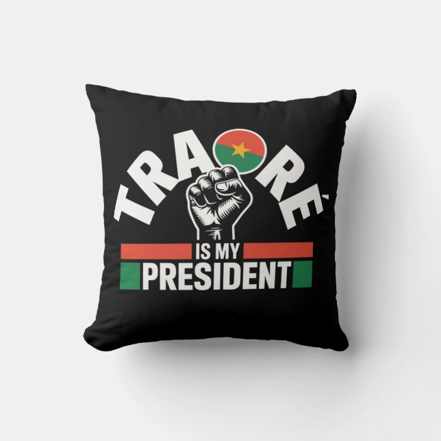 Traore Ibrahim Traoré is my President - Captain Cushion (Front)