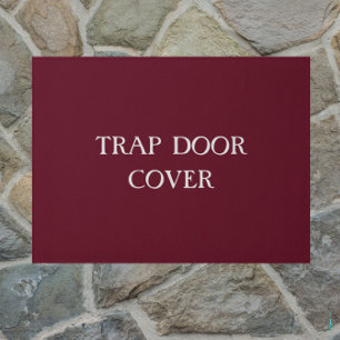 "TRAP DOOR COVER" funny introvert doormat
