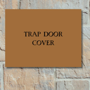 "TRAP DOOR COVER" funny introvert doormat