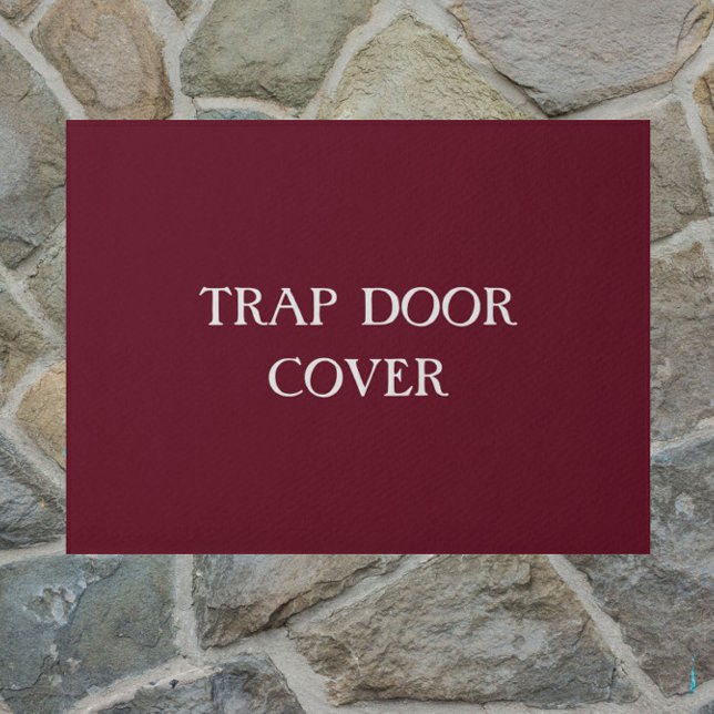 "TRAP DOOR COVER" funny introvert doormat (A funny touch for your doorstep!)