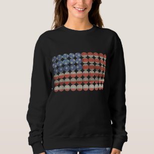 Trap Shooting American Flag Shotgun Shells Hunting Sweatshirt