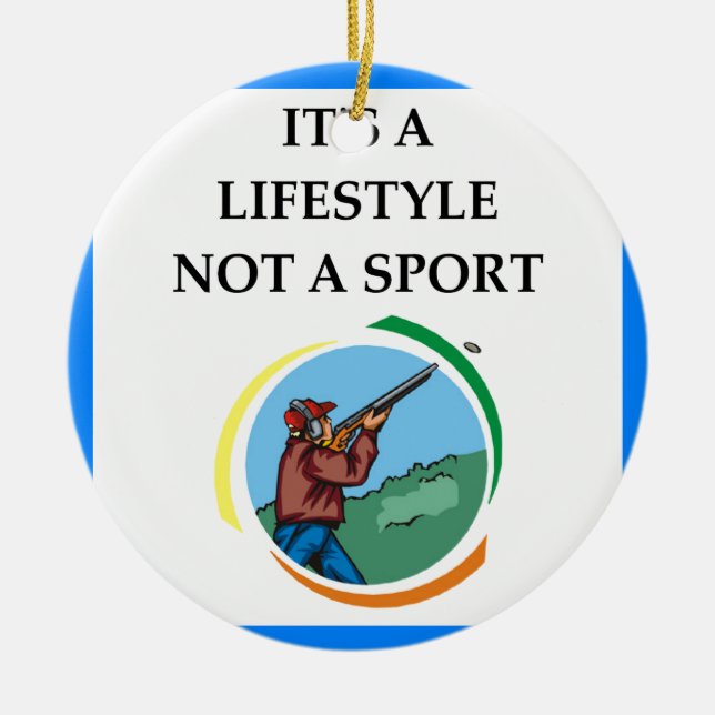 trap shooting ceramic ornament (Front)