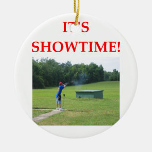 trap shooting ceramic tree decoration