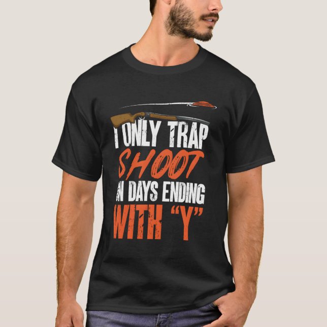 Trap Shooting Clay Pigeon Shooting T-Shirt (Front)