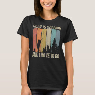 Trap Shooting Clay Shooting Is Calling Retro T-Shirt