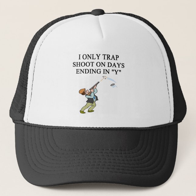 TRAP shooting joke Trucker Hat (Front)