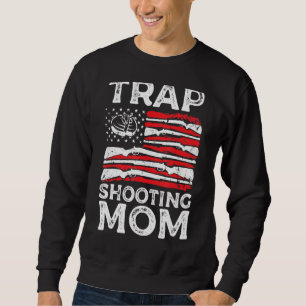Trap Shooting Mum Gun Rights American Flag Mother' Sweatshirt