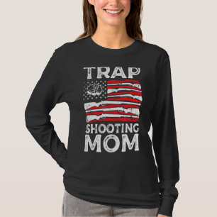 Trap Shooting Mum Gun Rights American Flag Mother' T-Shirt