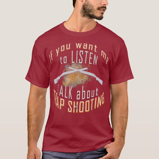 Trap Shooting Shirt Funny Target Clay Pigeon (Front)