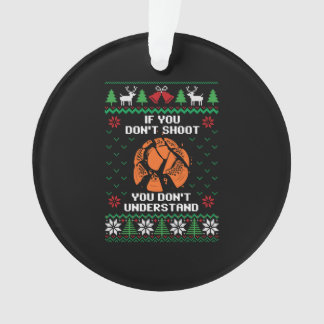 Trap Shooting Ugly Christmas Gift Sports Girl Gun Ornament