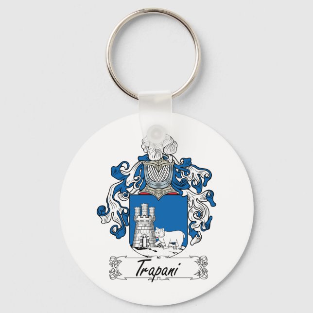 Trapani Family Crest Key Ring (Front)