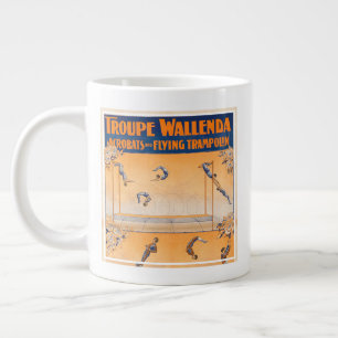 Trapeze, Acrobats And Flying Trampolin Large Coffee Mug