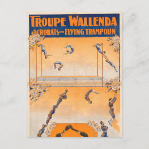 Trapeze, Acrobats And Flying Trampolin Postcard