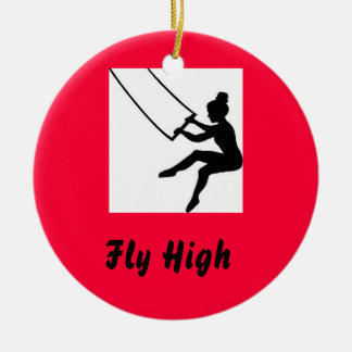 trapeze artist ceramic ornament