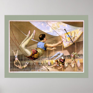 Trapeze Artists Vintage Theatre Poster