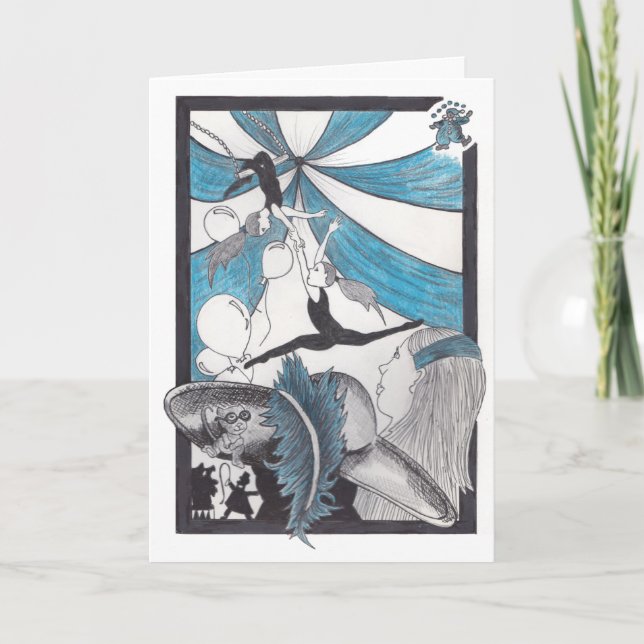 Trapeze Birthday Card (Front)
