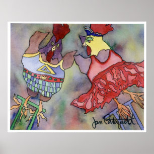 Trapeze Chickens Poster