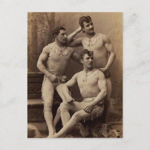 Trapeze Gents Postcard