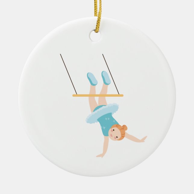 Trapeze Girl Ceramic Ornament (Front)