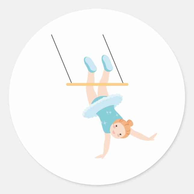 Trapeze Girl Classic Round Sticker (Front)