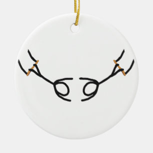 Trapeze Stickmen Ceramic Ornament