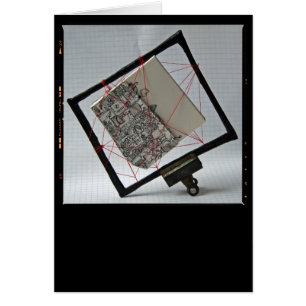 Trapped Artist's Book Installation on my desk Card