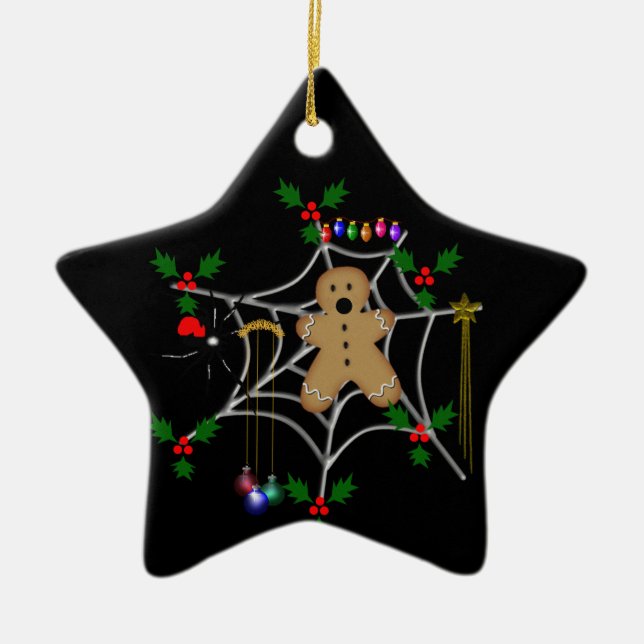 Trapped Gingerbread Ceramic Ornament (Front)