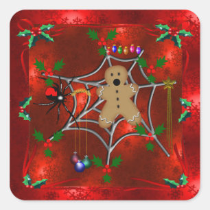 Trapped Gingerbread Square Sticker