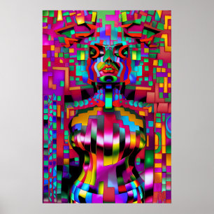 Trapped in a Teleportal Glitch - Ken Gauge Art Poster