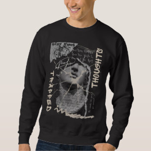 Trapped in Thoughts Streetwear   Aesthetic Graphic Sweatshirt