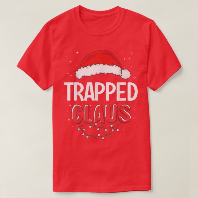 Trapped Santa Claus Christmas Matching Costume  T-Shirt (Design Front)