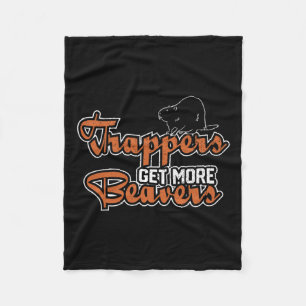 Trapper Trapping Hunting Trap Trappers Hunter Fleece Blanket