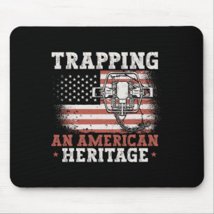 Trapping An American Heritage Trap Hunting Trapper Mouse Pad