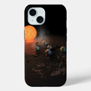 Trappist-1's Seven Planets In Orbit Around Star. iPhone 15 Case