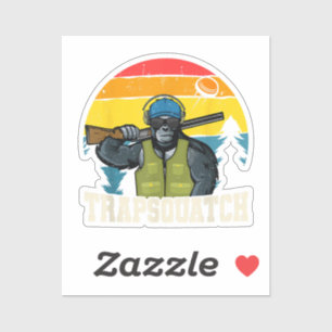 Trapsquatch Bigfoot Funny Clay Trap Shooting Men