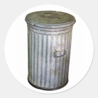 trash bin classic round sticker