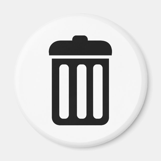 Trash bin symbol magnet (Front)