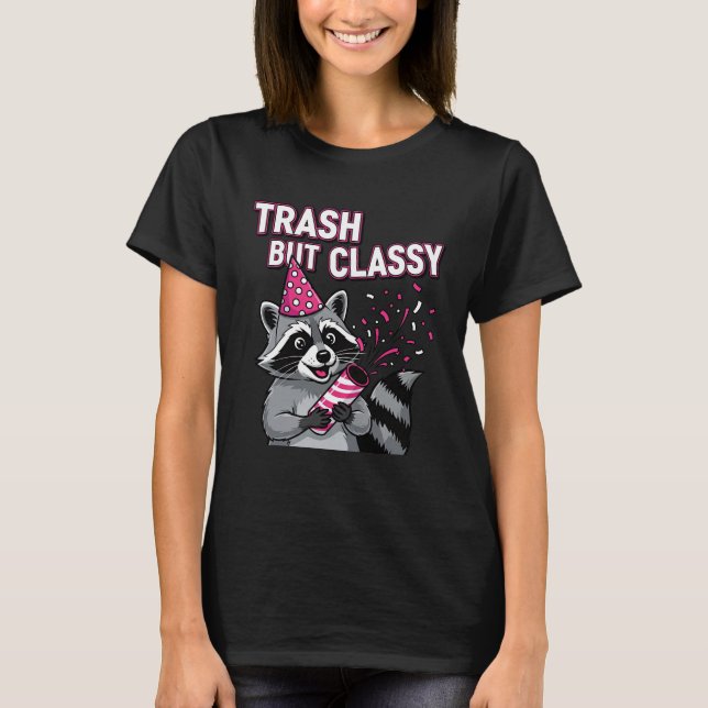 Trash But Classy – Party Raccoon Holiday Edition T-Shirt (Front)