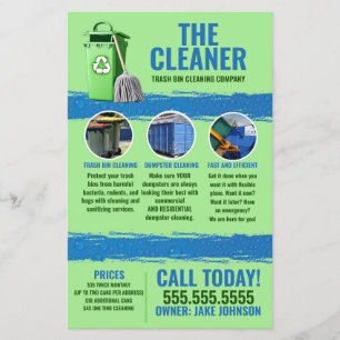 Trash Can Cleaning Service Flyer